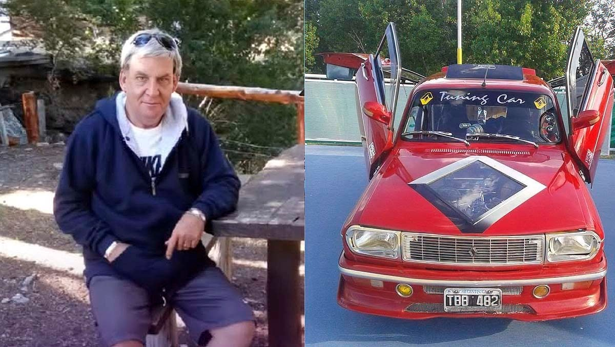 Paco, un vecino querido por todos. En la otra imagen, Rogelio, su famoso Reanult 12 rojo con el que se lucía.