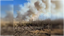 El incendio se ubica muy cerca de la ruta provincial Nº 69.