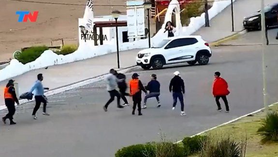 Las Grutas: a las piñas en vivo en la plantalla de TN