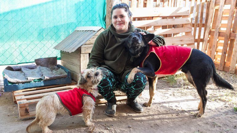 Rocío Contreras dedica gran parte de su tiempo al rescate de los animales que vagan sin dueño.