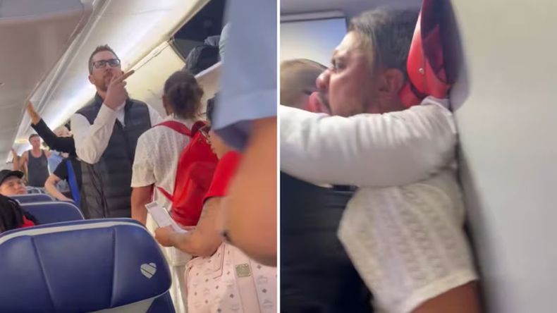 El altercado ocurrió durante el embarque dentro del avión, cuando un pasajero discutía con su esposa y terminó enfrentándose con un oficial federal que viajaba de civil.