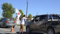 La jornada de protesta comenzó a las 10 sobre el puente 83 de la Ruta provincial 65.