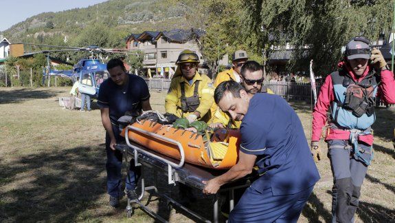 Cipoleña fue rescatada tras accidente en el volcán Lanín
