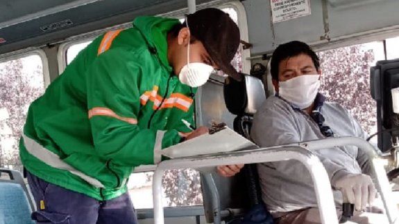 Verifican cumplimiento de medidas sanitarias en transportes