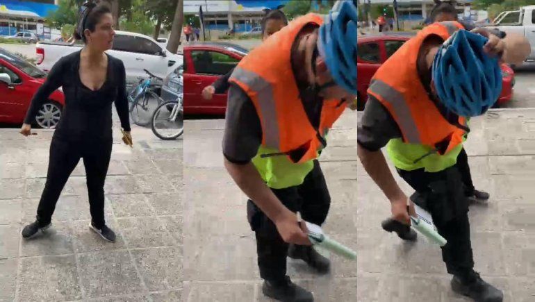Insultó y golpeó a un inspector que la multó por estacionar en una rampa