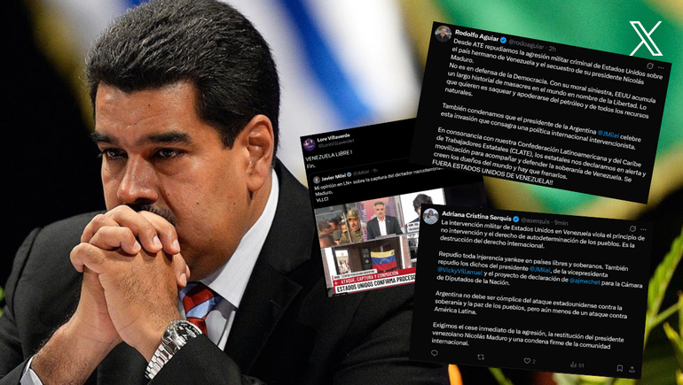 El arco político y gremial comenzó a posicionarse ante la captura del dictador Nicolas Maduro en Venezuela.