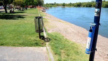 video: asi se preparan los balnearios del rio limay para recibir a miles de banistas