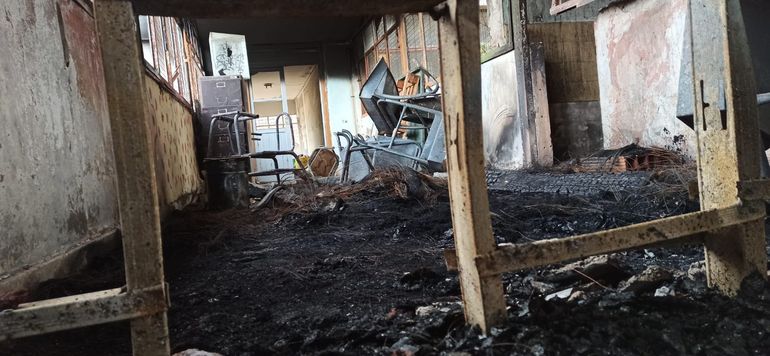 Investigan presunto incendio intencional en un colegio&nbsp;