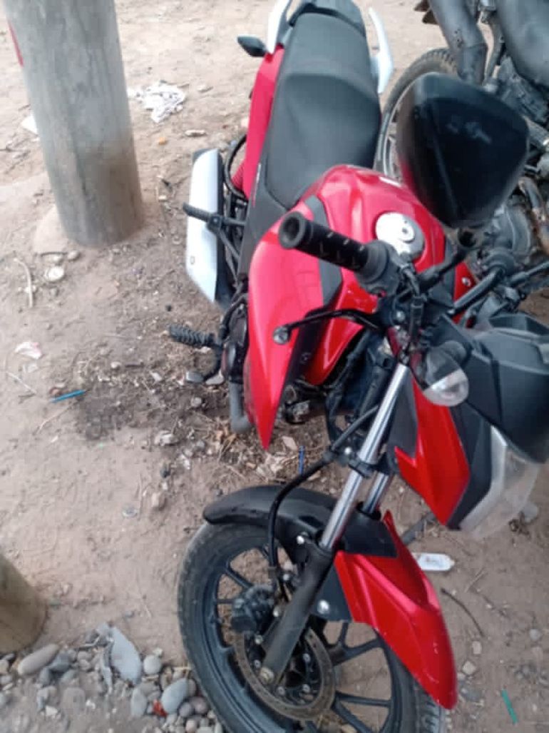 La moto robada.
