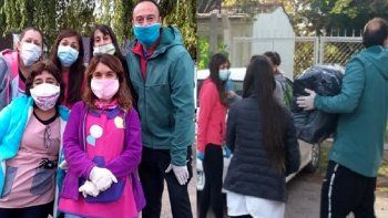 docentes solidarios asistieron a mas de cien familias en centenario