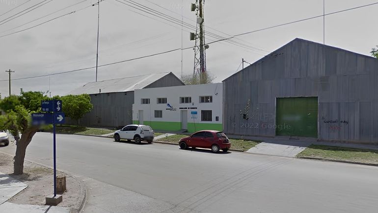 El predio del municipio de Catriel, donde los ladrones robaron las motos. 