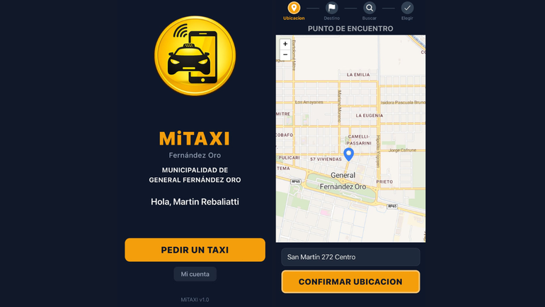 MiTaxi, la aplicación gratuita que lanza el municipio de Fernández Oro en junio.