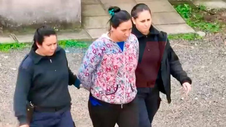 Mónica Milllapi es una de las detenidas en la desaparición de Loan. su testimonio es clave en el giro de la causa. Foto: imagen captura video TN.