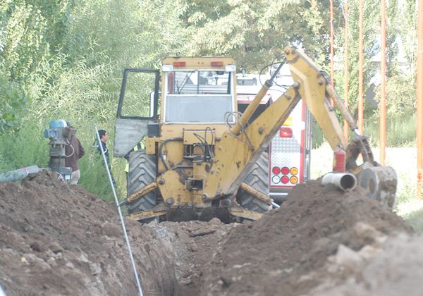 Rompieron caño de gas mientras realizaban instalaciones cloacales