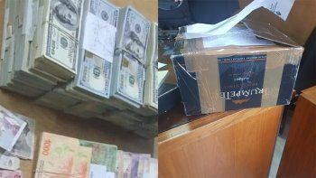 la internaron y le descubrieron u$s 600 mil en una caja de vino