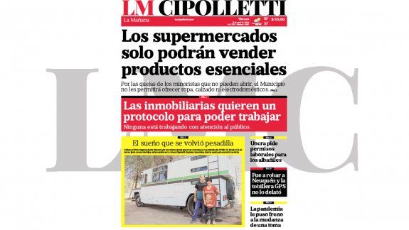 la edicion impresa de lm cipolletti de hoy