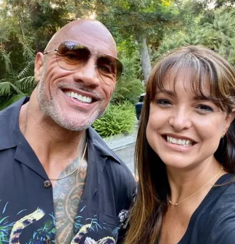 Andrea Estévez conoció en Hollywood a Dwayne Johnson