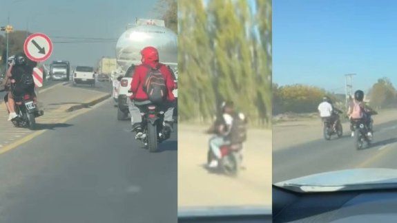 A contramano o por la banquina, las maniobras imprudentes de conductores de motos son moneda corriente en el Alto Valle.