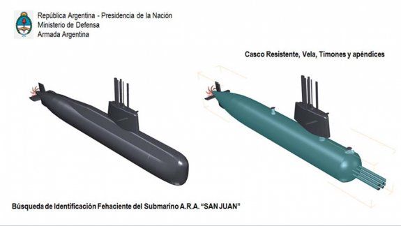 Repasá las primeras fotos que se difundieron del ARA San Juan en el fondo del mar