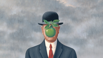 René Magritte, pintor surrealista Belga que tuvo una estrecha relación con la manzana en muchas de sus obras. René Magritte, pintor surrealista Belga que tuvo una estrecha relación con la manzana en muchas de sus obras.
