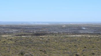 las grutas: incendio rural genero nerviosismo