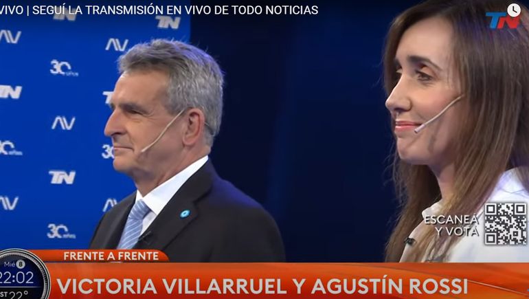 Balotaje: polémica y tensión en el debate entre Victoria Villarruel y Agustín Rossi