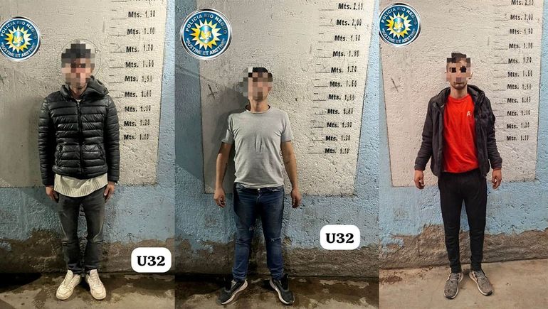 Los tres detenidos en el interior de un departamento del barrio La Paz