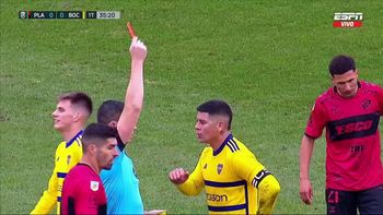 la polemica expulsion de marcos rojo en la derrota de boca con platense