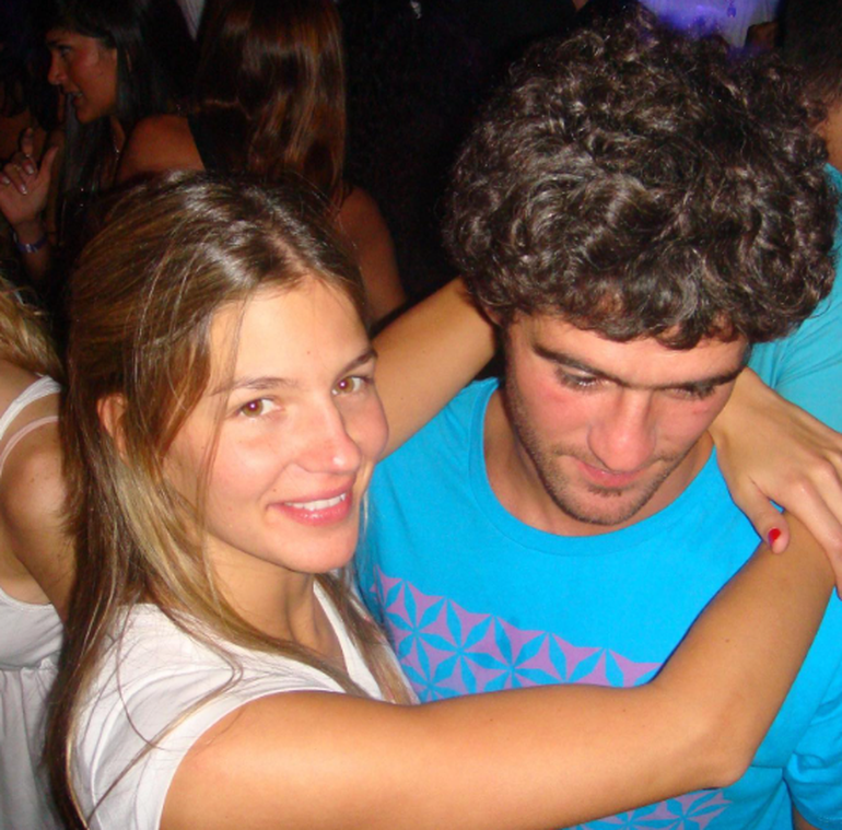 La actriz y el empresario en los comienzos de su romance.