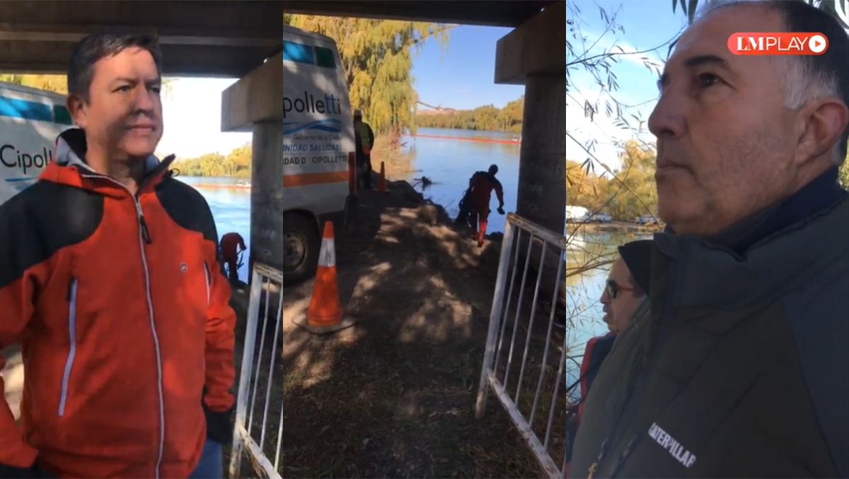Tenso cruce en medio del operativo para sacar el camión del río