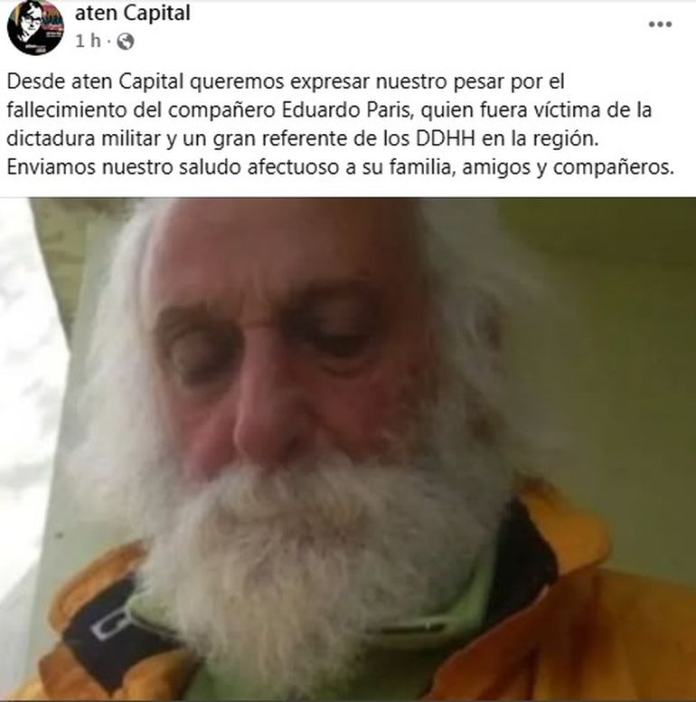 La Asociación de Trabajadores por la Educación de Neuquén (ATEN) despidió al referente de DDHH. 