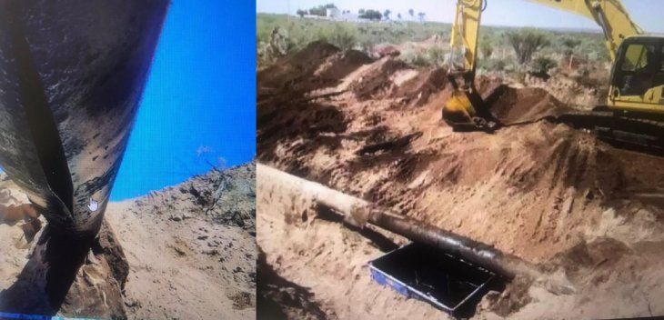 Las imágenes de la rotura en uno de los ductos de Oldelval que provocó el derrame de petróleo en la provincia de Río Negro.