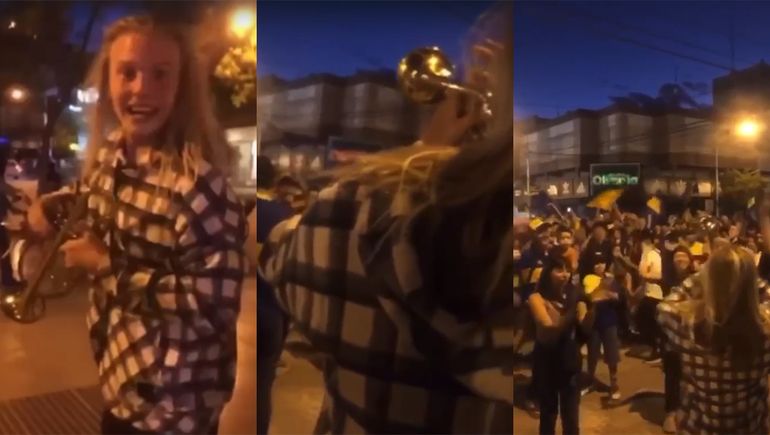 Cipolletti: el festejo de Boca tuvo a su propio trompetista y se volvió viral