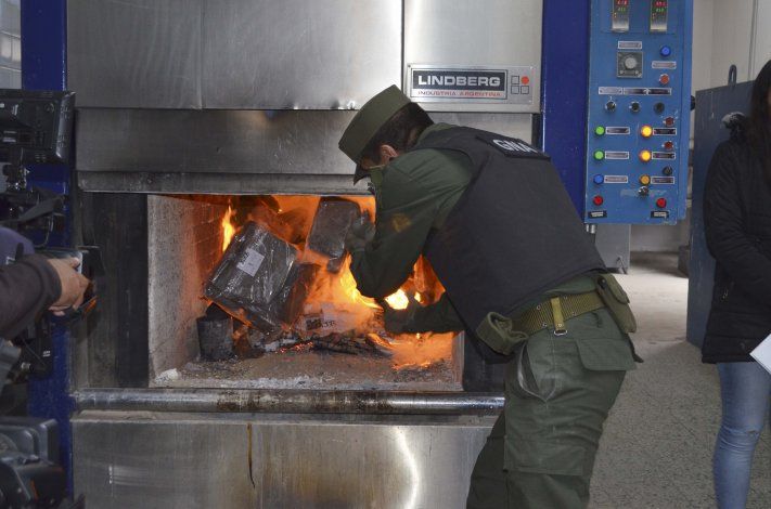 Destruyeron más de 240 kilos de droga secuestrada en Río Negro