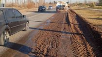 Así se trabaja en las mejoras de la ruta 65. Foto Inforo.