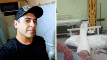 Intentó frenar el avance del incendio en el barrio 10 de Febrero y cayó desde el techo de una casa.