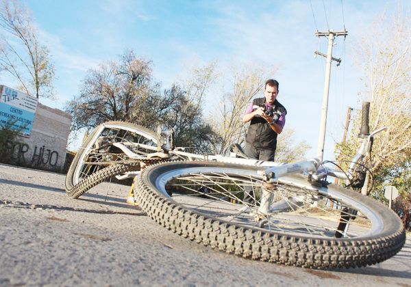 Ciclista herido en un accidente de tránsito