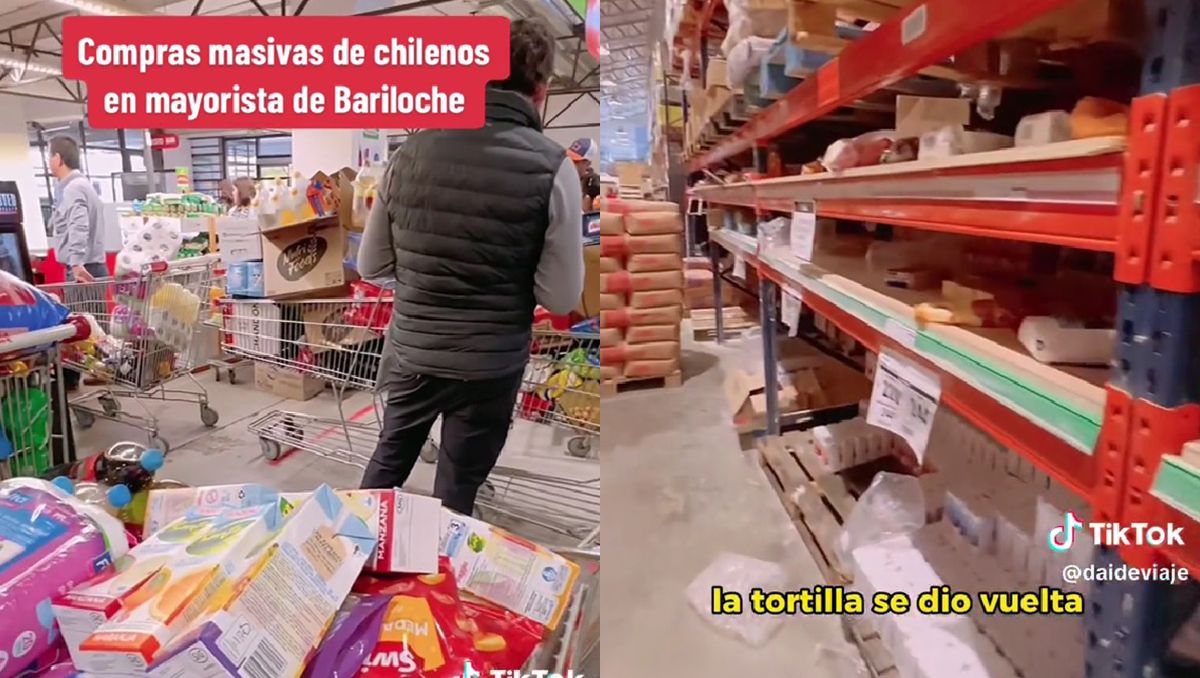 De Chile a Bariloche para hacer las compras: el video de una tiktoker que  se hizo