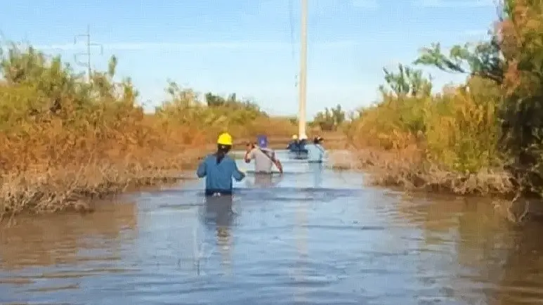 La crecida provocó serios daños en el sistema de energía. Foto: gentileza