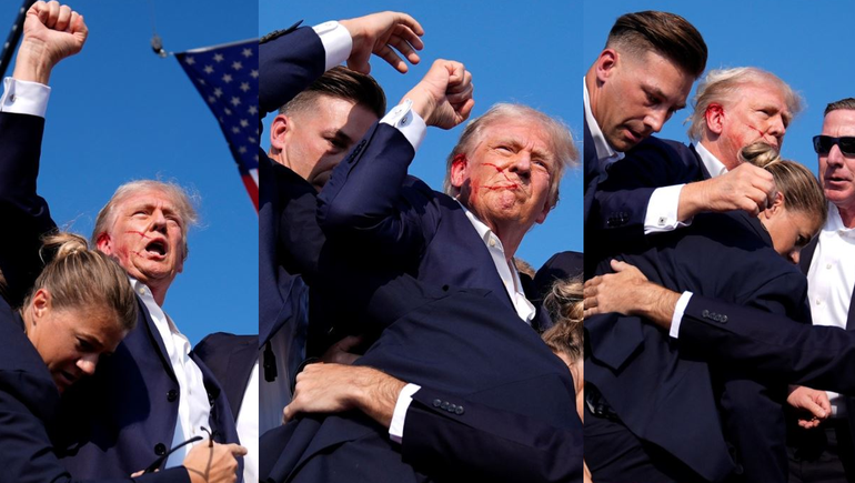 Donald Trump resultó&nbsp; herido en pleno acto de campaña en Estados Unidos