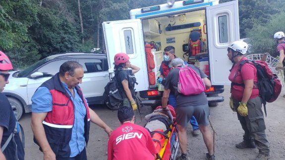Rescate en el Parque Nacional Lanín. Foto: Gentileza.