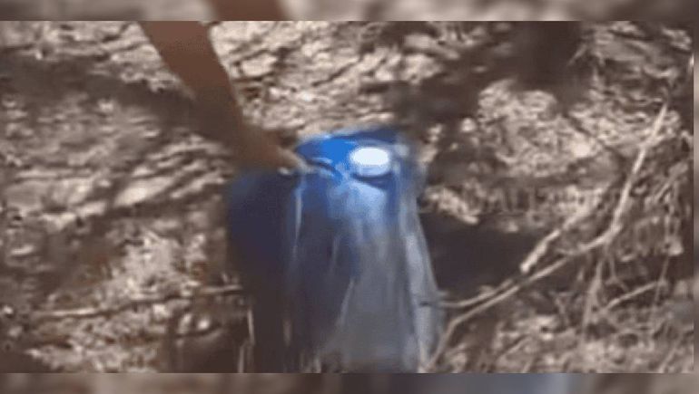 Un bidón de nafta en la zona de los incendios forestales generó alarma. ¿Qué pasó?