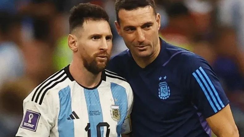 Lionel Messi y Lionel Scaloni