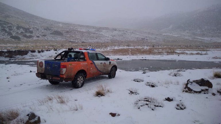 Rumbo a la Cordillera, con cadenas y mucha precaución