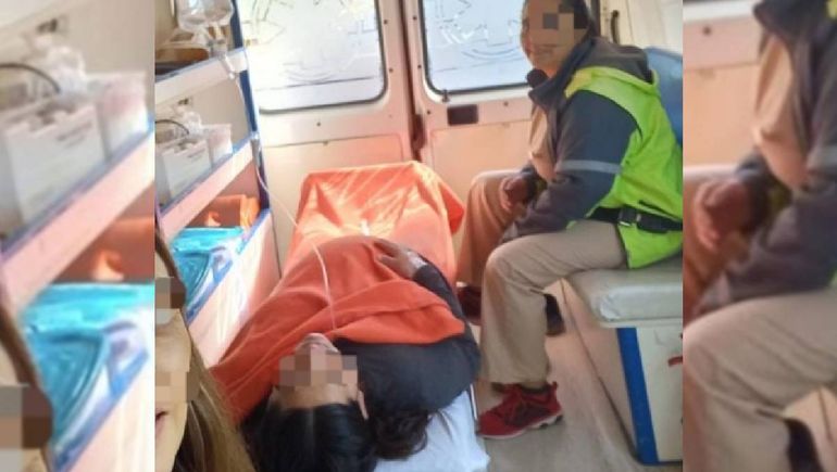 La joven madre debió ser derivada de urgencia por falta de ginecólogos. Foto: gentileza.