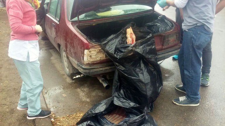 La policía del barrio La Paz decomisó 370 kilos de carne ilegal