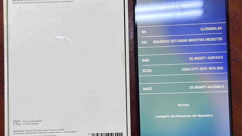 El teléfono robado en el boliche cipoleño, y la documentación que acredito pertenecer a la mujer que hizo la denuncia. Una joven quedó imputada por ofrecerlo a la venta. | LMCipolletti.com El teléfono robado en el boliche cipoleño, y la documentación que acredito pertenecer a la mujer que hizo la denuncia. Una joven quedó imputada por ofrecerlo a la venta.