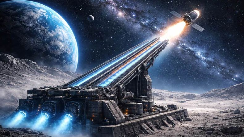 Elon Musk quiere intalar una catapulta en la Luna para lanzar cargas útiles.