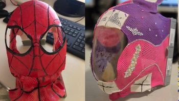Máscaras de radioterapia intervenidas para los pacientitos.