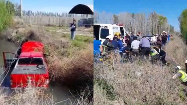 Ex intendente perdió el control de su camioneta y cayó a un desagüe